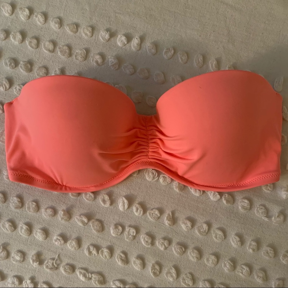 Victoria Secret Bandeau Bikini Top Bright Coral
